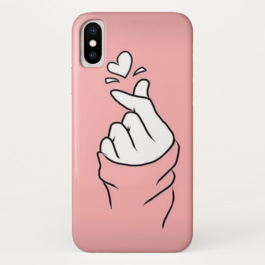 KPop Hand Symbol Cute Korean Case-Mate iPhoneケース (裏面)