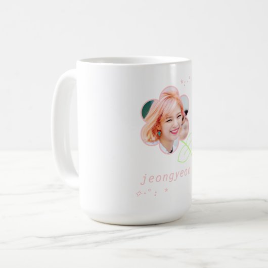 Kpop Jeongyeon 2度とかわいい美10代の観 コーヒーマグカップ (正面左)