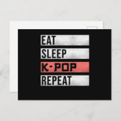 Kpop Kポップ・アートのことわざおもしろい ポストカード (正面/裏面)
