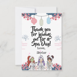 KPOP Spa Day Flat Thank You Card サンキューカード