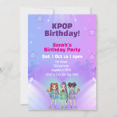 KPOP Superstar Birthday, Color the back 招待状 (正面)
