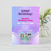 KPOP Superstar Birthday, Color the back 招待状 (スタンド正面)