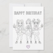 KPOP Superstar Birthday, Color the back 招待状 (裏面)