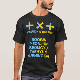 KPOP TXT正式ロゴとメンバー名クラシックのT-S Tシャツ