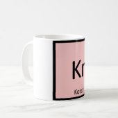 Kr - コラット猫 化学元素周期表 コーヒーマグカップ (正面左)