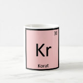 Kr - コラット猫 化学元素周期表 コーヒーマグカップ (中央)