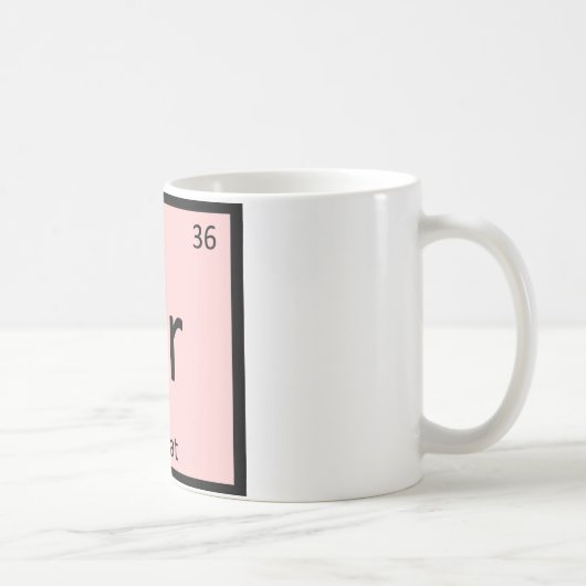 Kr - コラット猫 化学元素周期表 コーヒーマグカップ (右)