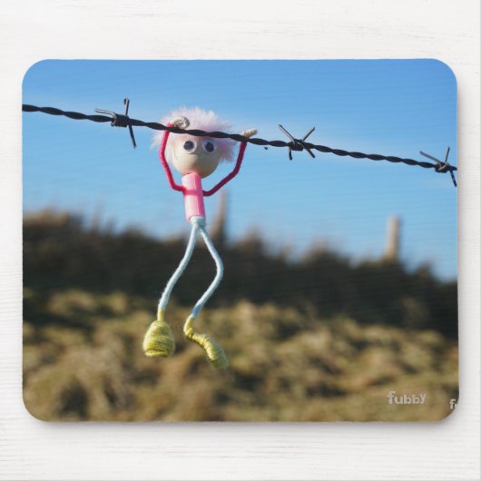 Kracht patser Fubby aan Prikkeldraad. マウスパッド (正面)