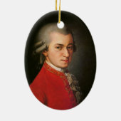 Krafftモーツァルトのポートレートのクラシック音楽の装飾 セラミックオーナメント (裏面)