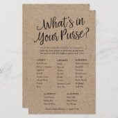 Kraftあなたの財布の赤ちゃんシャワーゲームカードに何がある (正面/裏面)