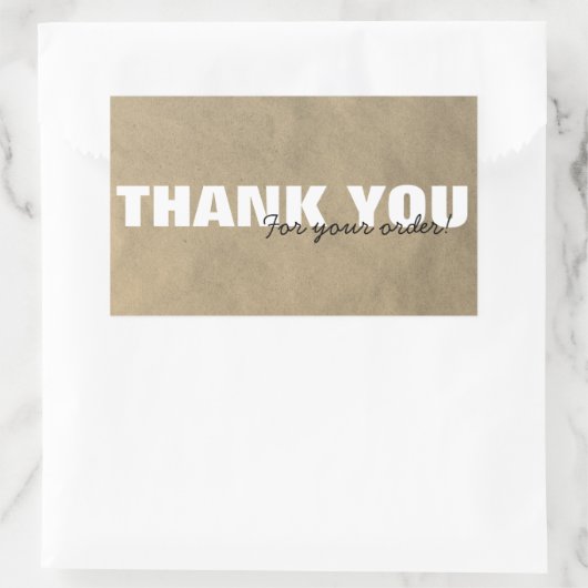 Kraftご素朴注文ありがとうございます 長方形シール (バッグ)