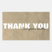 Kraftご素朴注文ありがとうございます 長方形シール (正面)
