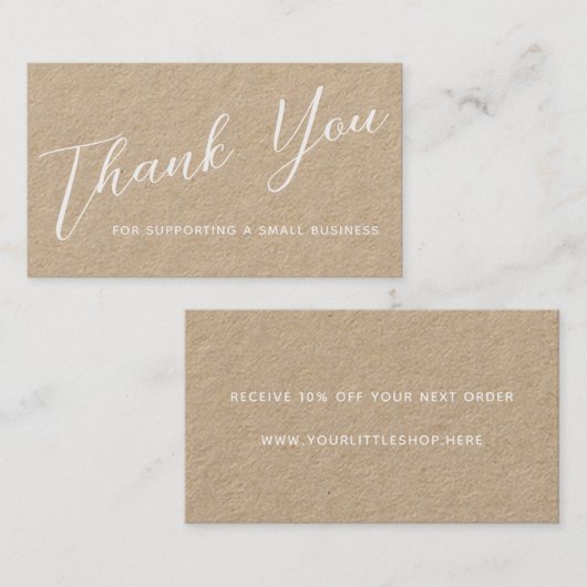 Kraftのビジネススクリプトをありがとうござモダンいます 名刺 (正面/裏面)