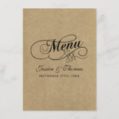 Kraftのメエレガントニュー結婚テンプレート メニュー (裏面)