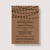 Kraftのリハーサル結婚ディナーのストリングライト 招待状