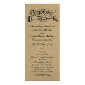 Kraftの素朴式結婚プログラムのテンプレート ラックカード (正面)