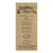 Kraftの素朴式結婚プログラムのテンプレート ラックカード (裏面)