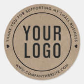 Kraftは私の中小企業をサポートしてくれてありがとう ラウンドシール (正面)