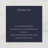 KRAFTイエローオレンジフローラバンチ結婚ーありがとう スクエア名刺 (裏面)