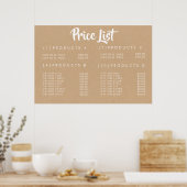 KRAFTサービス価格メニュカスタムー印刷ポスター ポスター (キッチン)