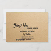 Kraftシンプルキャンドル気にロゴを追加ありがとう サンキューカード (裏面)