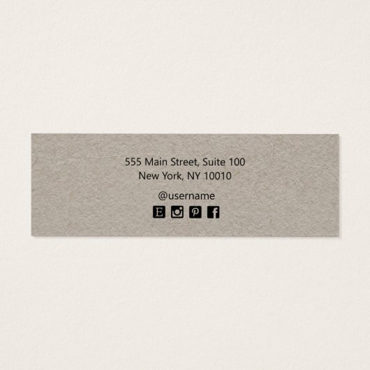 Kraftスクリプトスタッドイヤリングディスプレイカード (裏面)