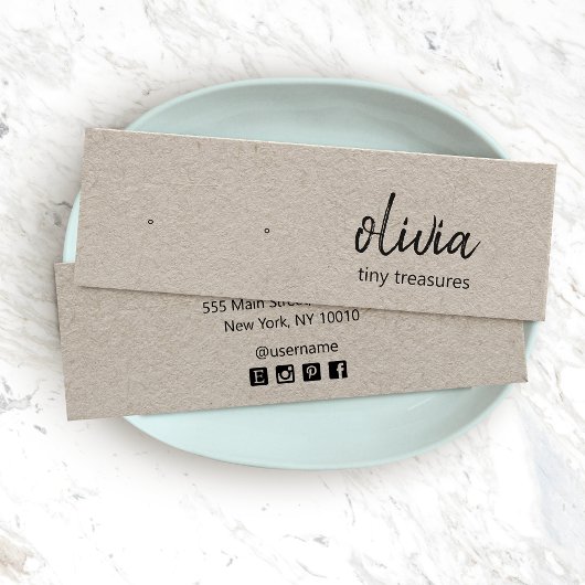 Kraftスクリプトスタッドイヤリングディスプレイカード