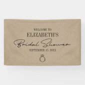 Kraftスクリプ素朴トモダンブライダルシャワーへようこそ 横断幕 (横)