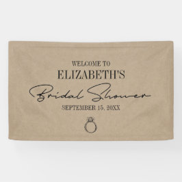Kraftスクリプ素朴トモダンブライダルシャワーへようこそ 横断幕