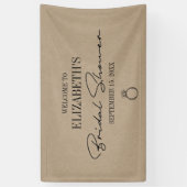 Kraftスクリプ素朴トモダンブライダルシャワーへようこそ 横断幕 (縦)