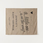 Kraftスクリプ素朴ト赤ちゃんシャワー背景 タペストリー (正面(横))