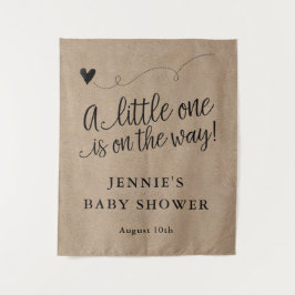 Kraftスクリプ素朴ト赤ちゃんシャワー背景 タペストリー