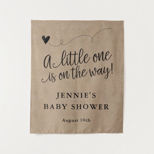 Kraftスクリプ素朴ト赤ちゃんシャワー背景 タペストリー (正面)