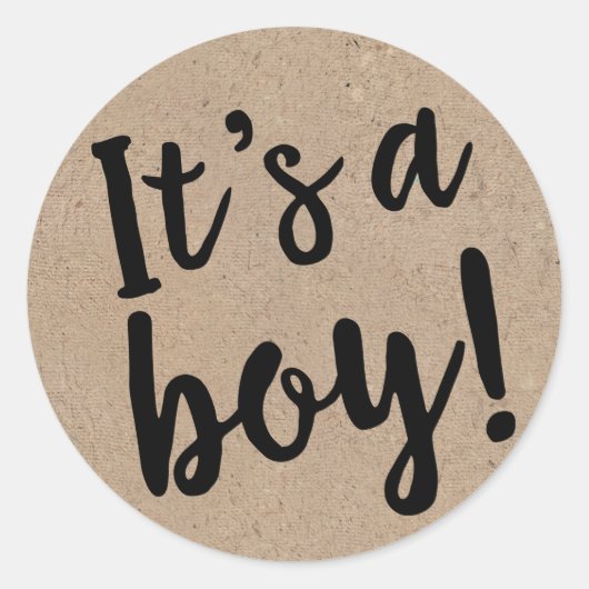 Kraftスタイルの少年トレンディー脚本 ラウンドシール (正面)