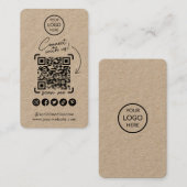 KraftソーシャルメディアQRコードと接続 名刺 (正面/裏面)