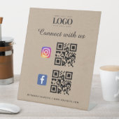 KraftソーシャルメディアQrコードロゴFacebook Instagram 台座サイン (インサイチュ)