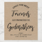 KraftテクスチャーモダンGodmother提案 ワインラベル (シングルラベル)