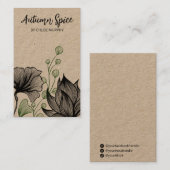 Kraftナチュラルをテーマにしたイヤリングディスプレイカード 名刺 (正面/裏面)