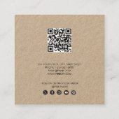 Kraftビジネス素朴フレンド紹介カードを参照 スクエア名刺 (裏面)