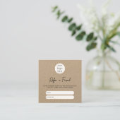 Kraftビジネス素朴フレンド紹介カードを参照 スクエア名刺 (スタンド正面)