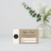 Kraftビジネス素朴フレンド紹介カードを参照 名刺 (スタンド正面)