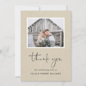 Kraftフェイクの素朴2枚の写真 サンキューカード (正面)