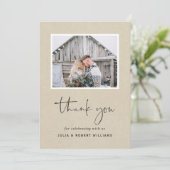 Kraftフェイクの素朴2枚の写真 サンキューカード (スタンド正面)