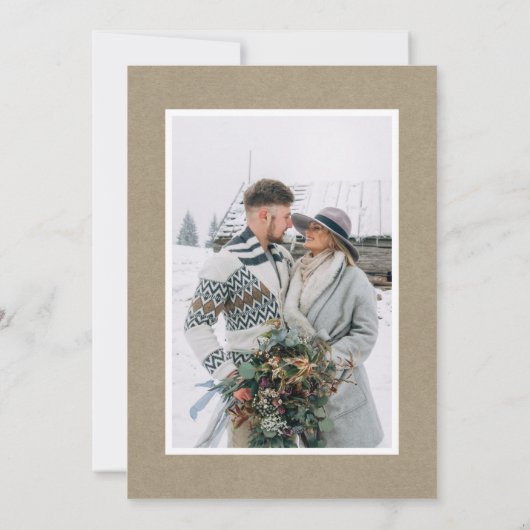 Kraftフェイクの素朴2枚の写真 サンキューカード (裏面)