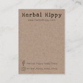 Kraftフリーサンプル石鹸ホルダーディスプレイカード 名刺 (裏面)