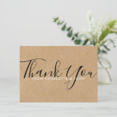 Kraftベビー素朴シャワー署名スクリプト サンキューカード (スタンド正面)