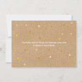 Kraftベビー素朴シャワー署名スクリプト サンキューカード (裏面)