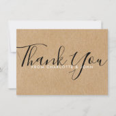 Kraftベビー素朴シャワー署名スクリプト サンキューカード (正面)