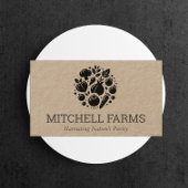 Kraftミニマルのはっきりした農家のロゴ 名刺