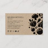 Kraftミニマルのはっきりした農家のロゴ 名刺 (裏面)